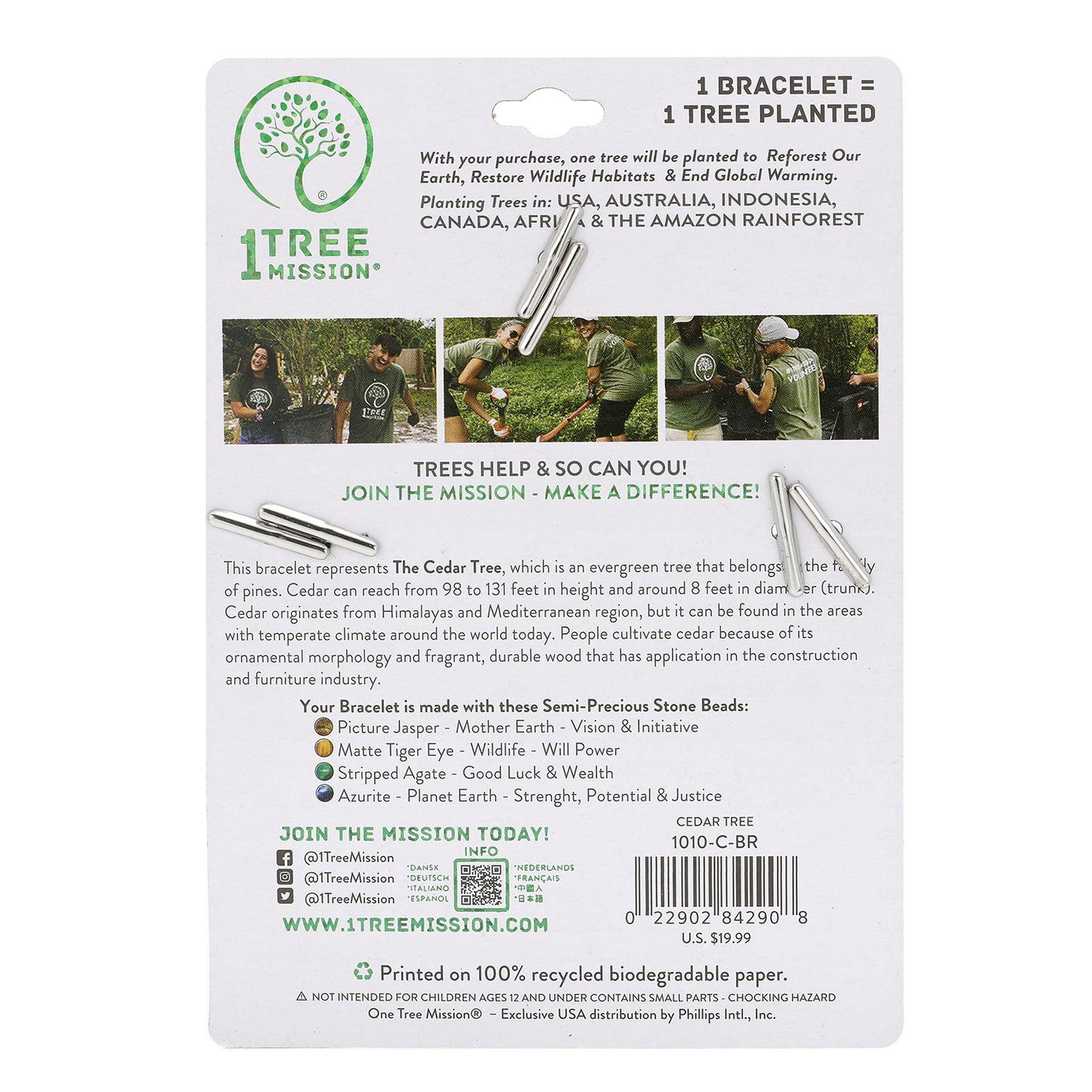 Cedar Tree Bracelet - 1 Tree Mission®