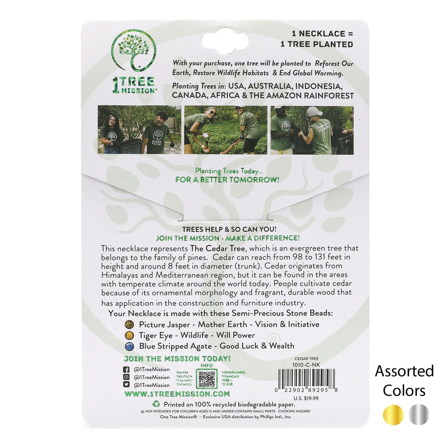 Cedar Tree Necklace - 1 Tree Mission®