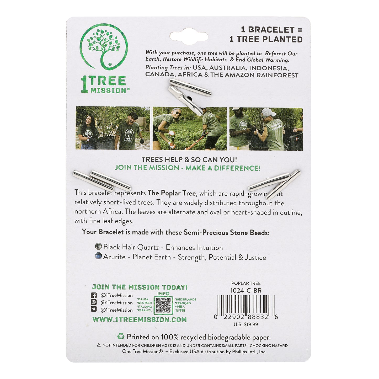 Poplar Tree Bracelet - 1 Tree Mission®