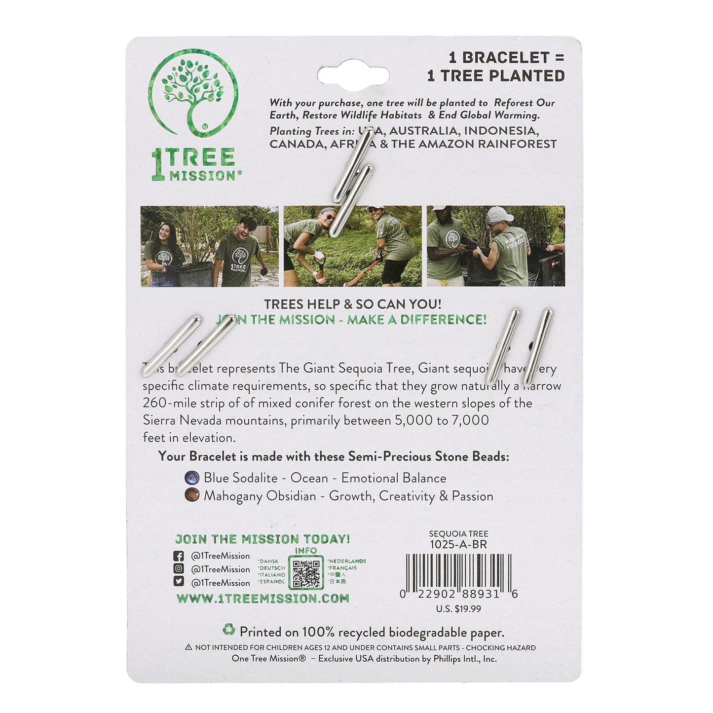 Sequoia Tree Bracelet - 1 Tree Mission®