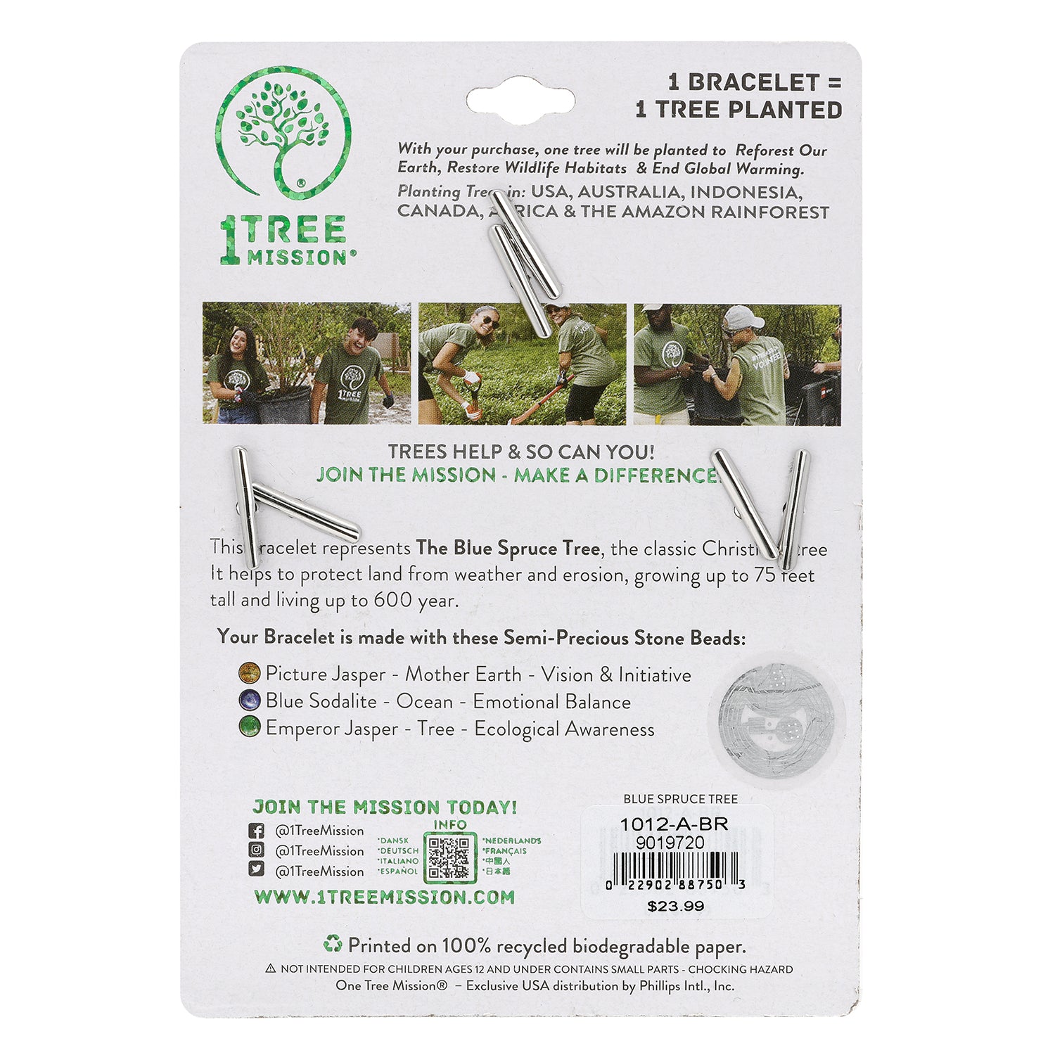 Blue Spruce Tree Bracelet - 1 Tree Mission®