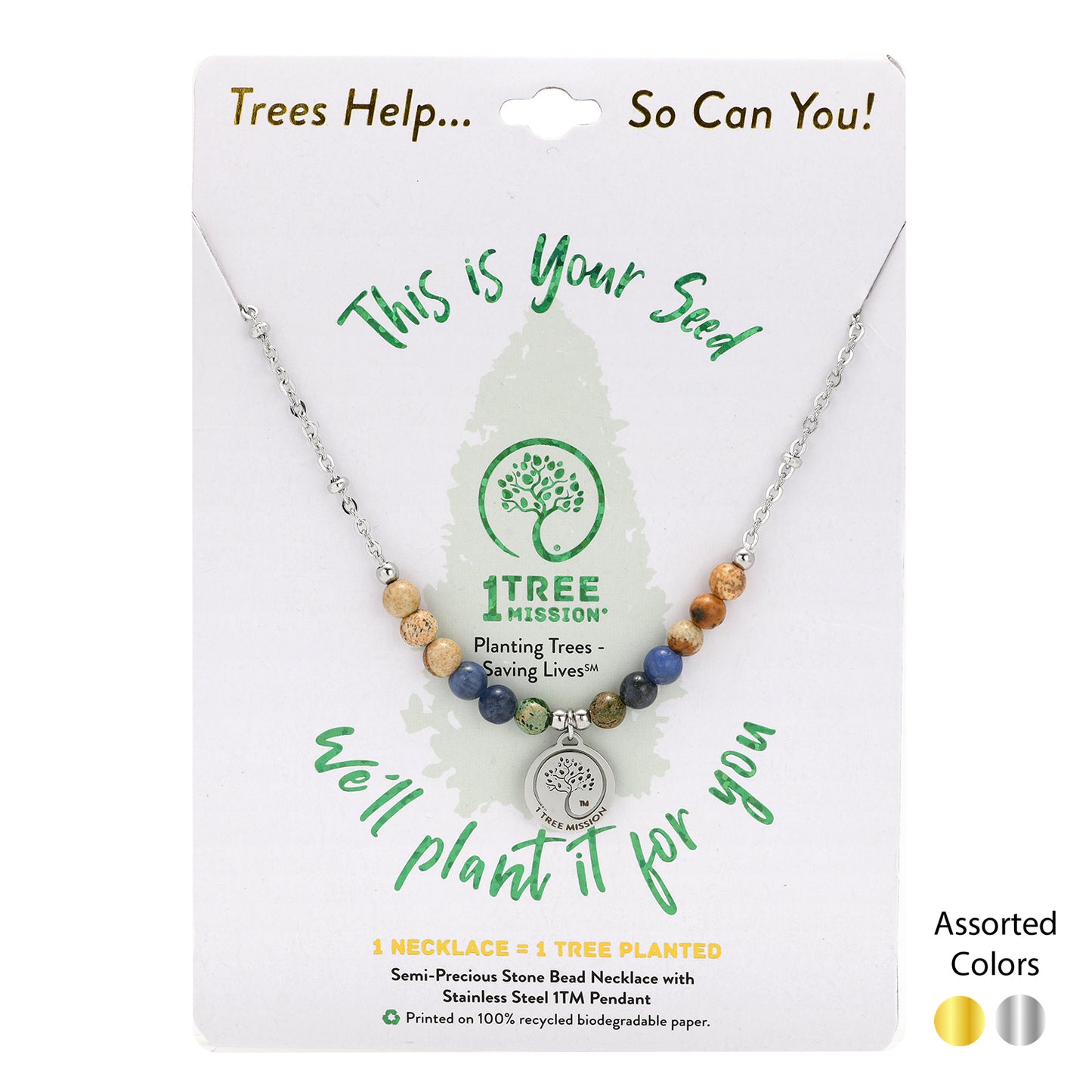 Blue  Spruce Tree Necklace - 1 Tree Mission®